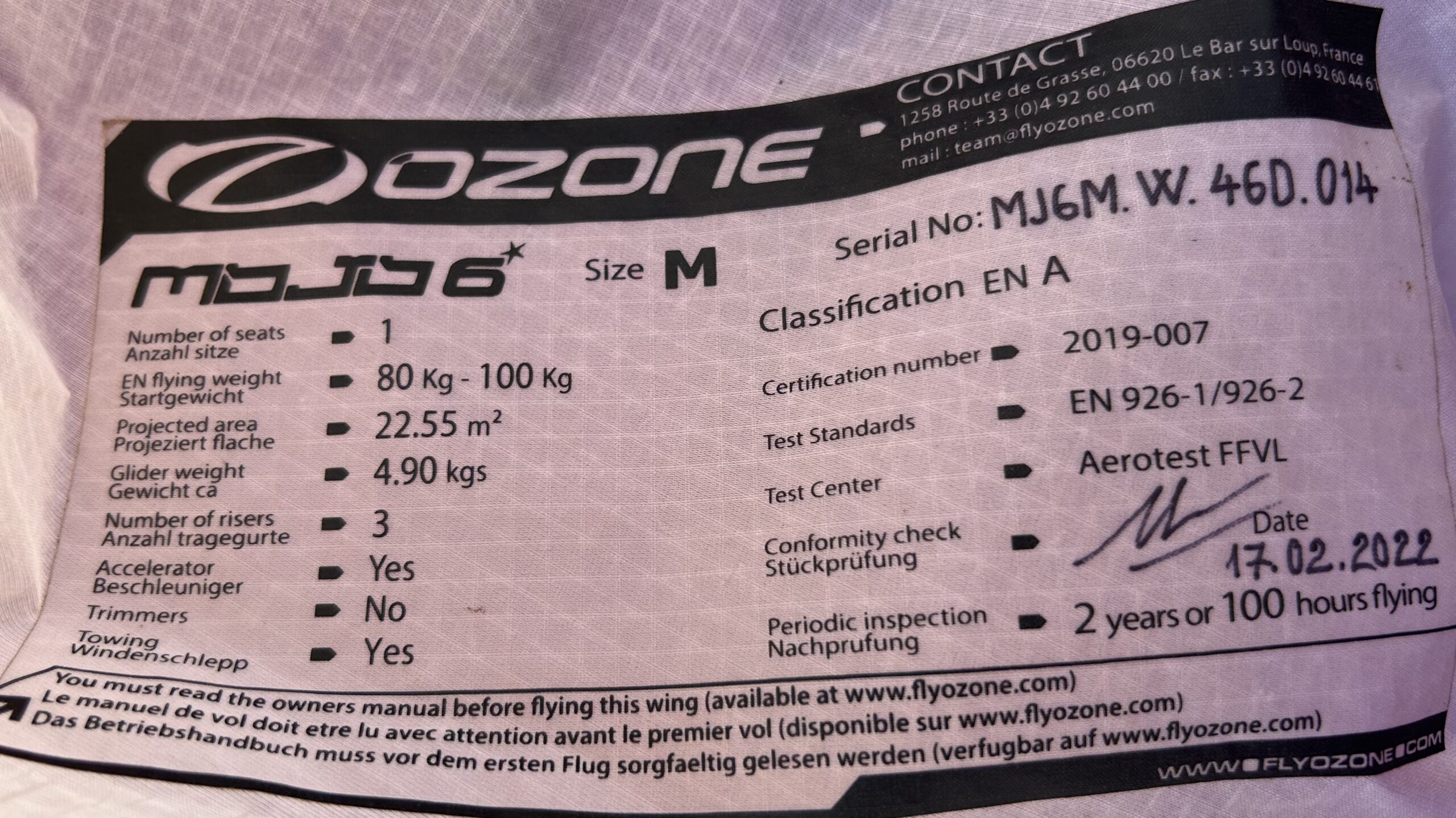 Ozone Mojo 6 size M